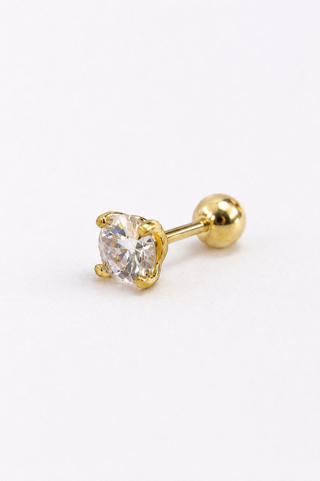 Piercing Moissanita 0.3 gold