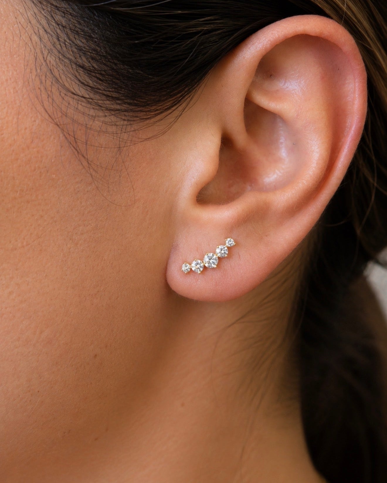 Aretes Camelia Moissanita